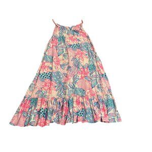 Lilly Pulitzer Saira Halter Dress in the Pink Isle Snappy Turtle - Size XL